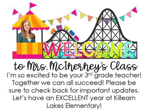 Welcome to Mrs. McInerney's Class